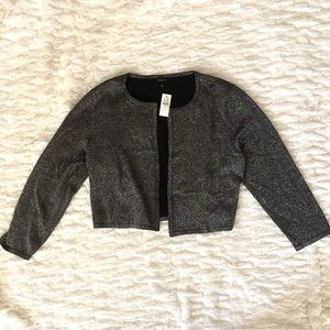 TALBOTS Sparkly Black Long Sleeve Sweater, Size L